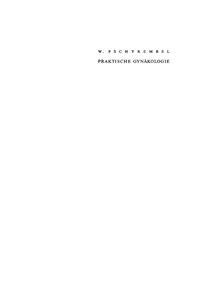 Praktische Gynakologie German Edition Willibald Pschyrembel Kitap Kapağı