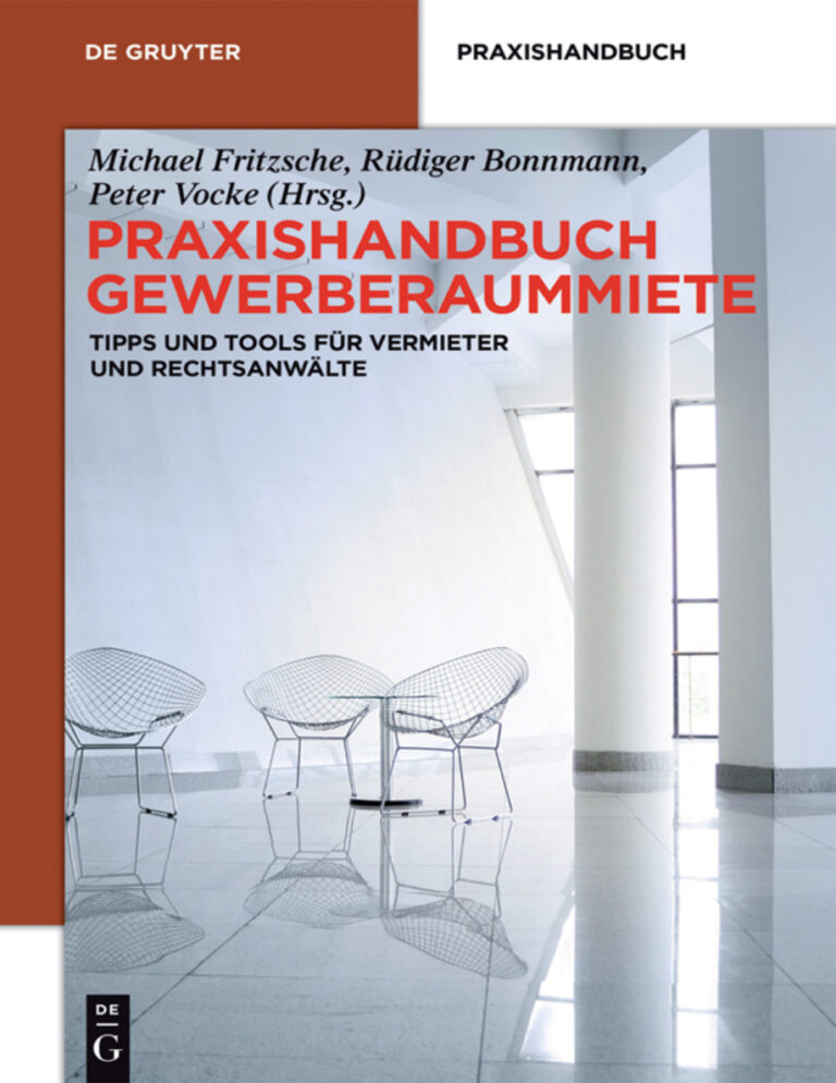 Praxishandbuch Gewerberaummiete German Edition Michael Fritzsche Kitap Kapağı