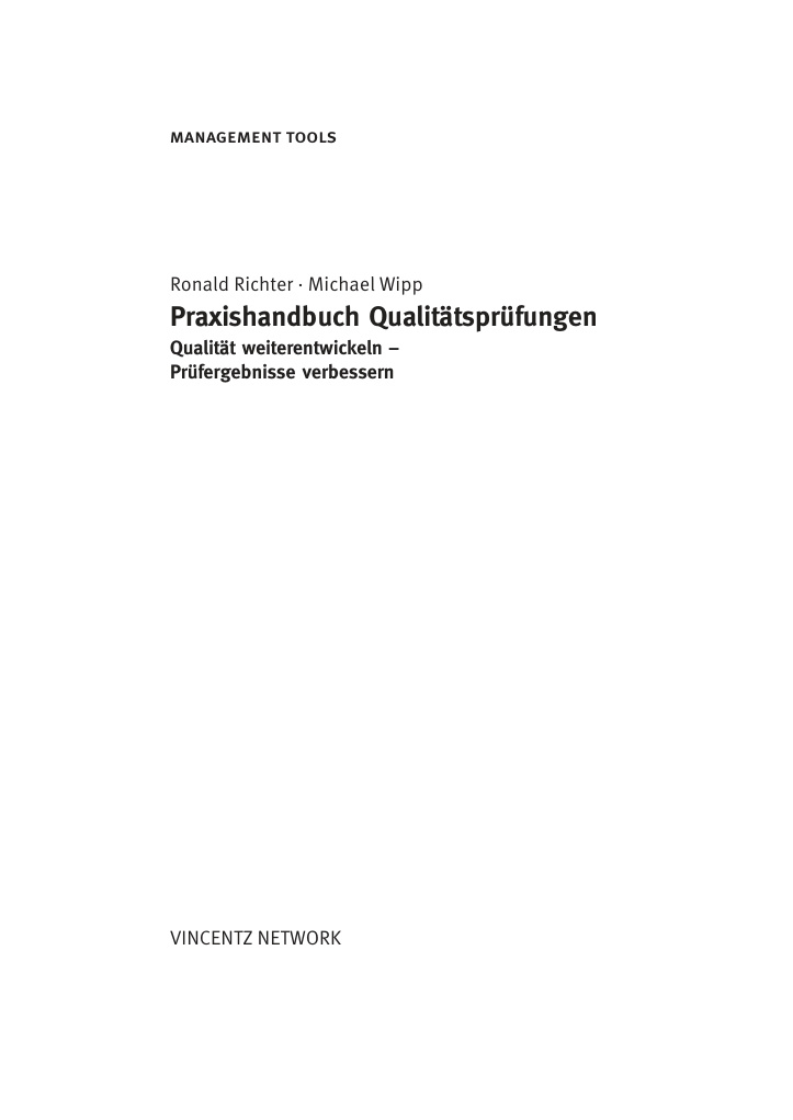 Praxishandbuch Qualitatsprufungen German Edition Ronald Richter Kitap Kapağı