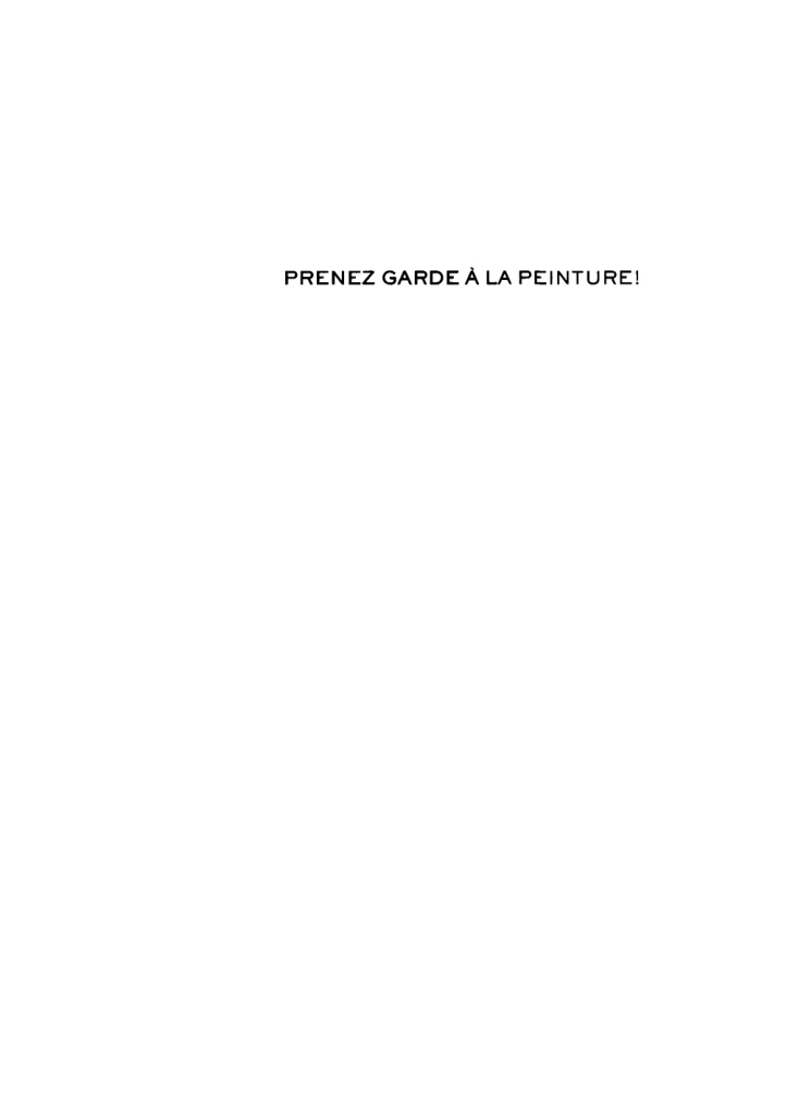 Prenez garde a la peinture German Edition Uwe Fleckner Kitap Kapağı