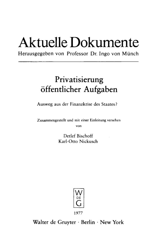 Privatisierung offentlicher Aufgaben German Edition Detlef Bischoff Kitap Kapağı