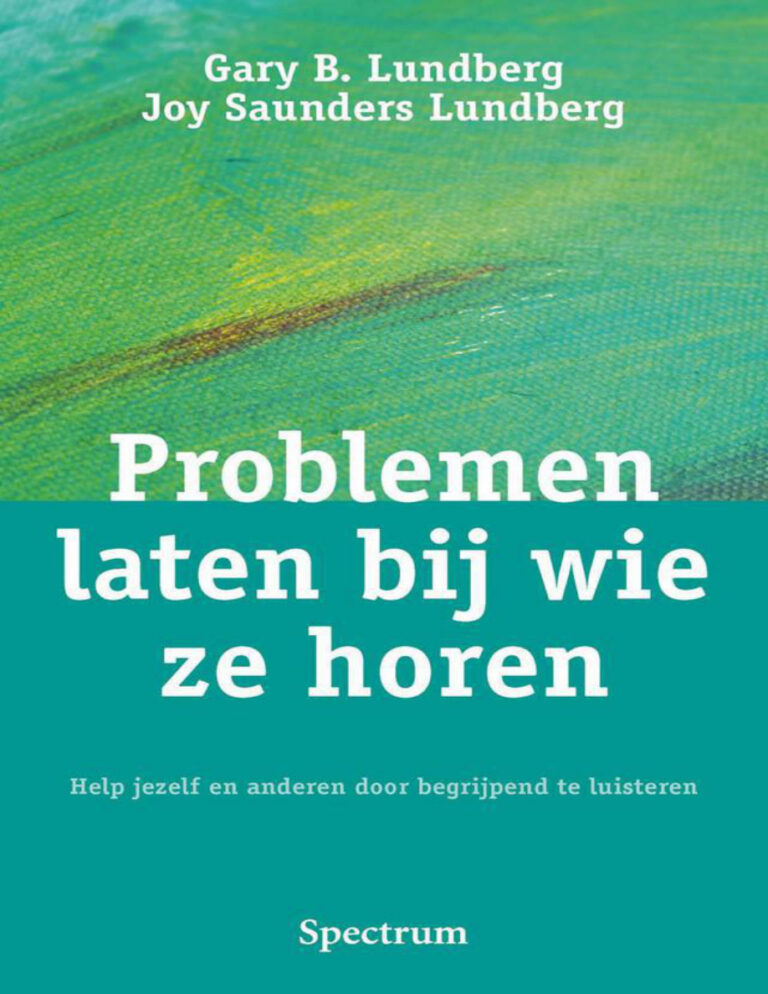 Problemen laten bij wie ze horen Dutch Edition Garty B Lundberg Kitap Kapağı