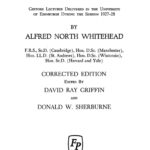 Process and Reality Alfred North Whitehead Kitap Kapağı