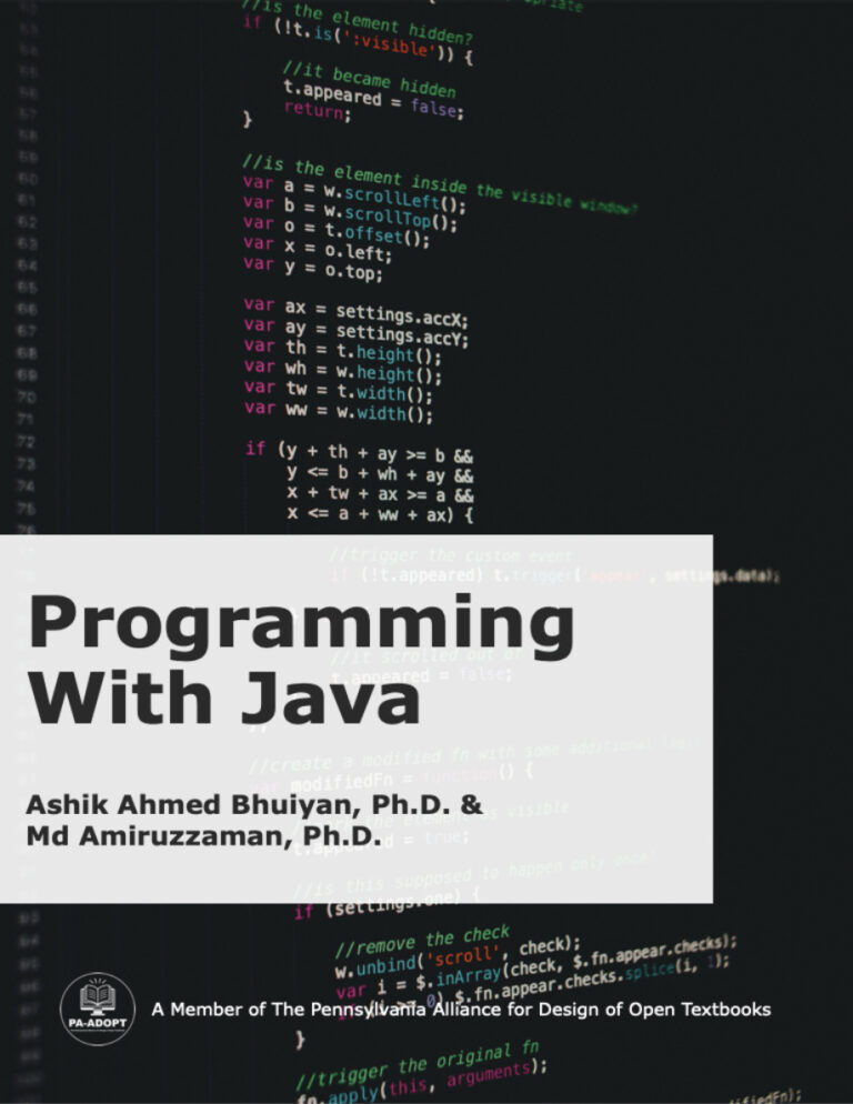Programming with Java Ashik Ahmed Bhuiyan Kitap Kapağı