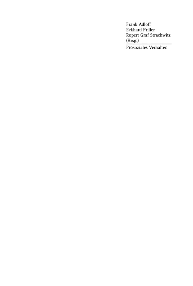 Prosoziales Verhalten German Edition Frank Adloff Kitap Kapağı