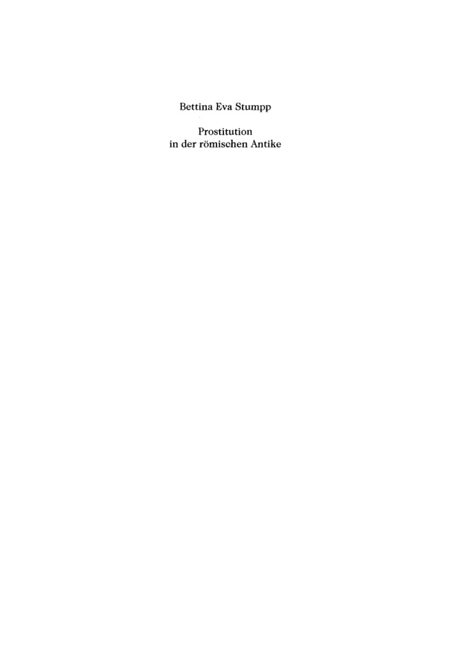 Prostitution in der romischen Antike German Edition Bettina Eva Stumpp Kitap Kapağı