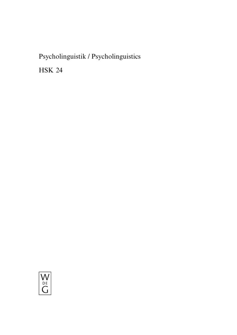 Psycholinguistik Psycholinguistics German Edition Gert Rickheit Kitap Kapağı
