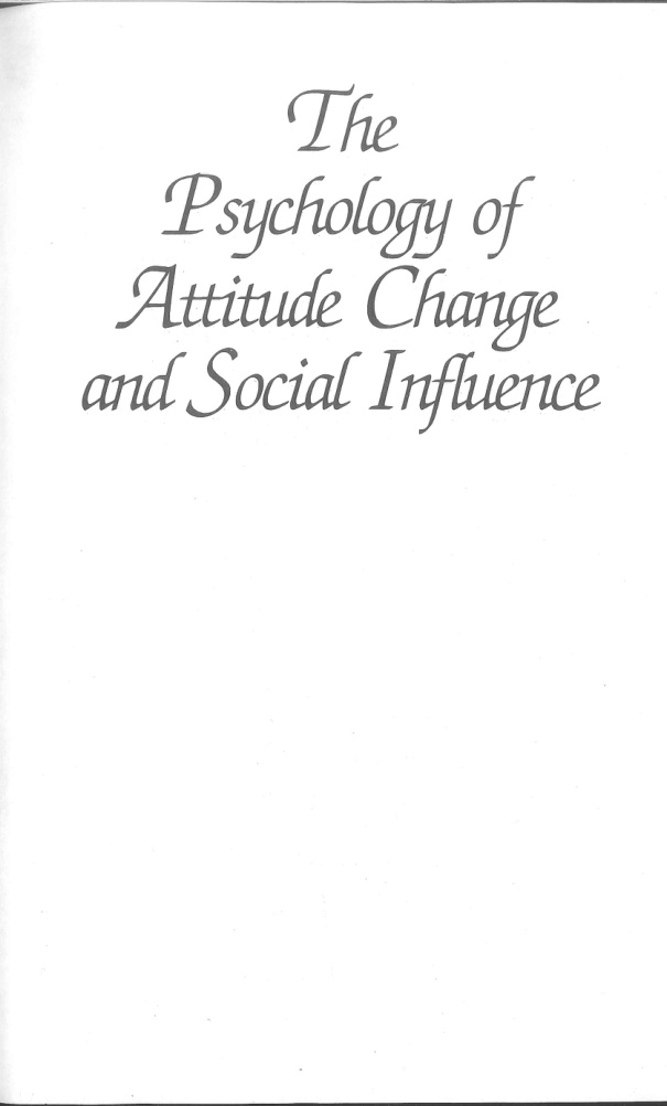 Psychology of Attitude Change and Social Influence Philip Zimbardo Kitap Kapağı