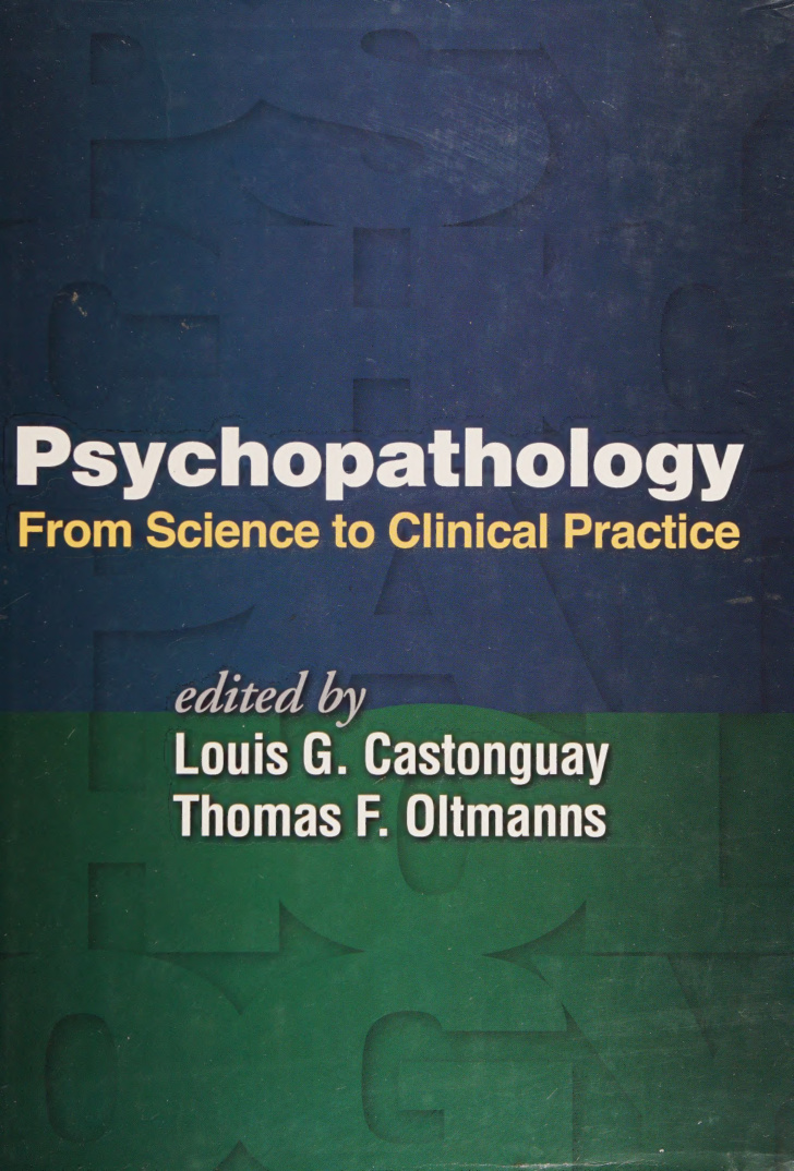 Psychopathology From science to clinical practice Castonguay Kitap Kapağı