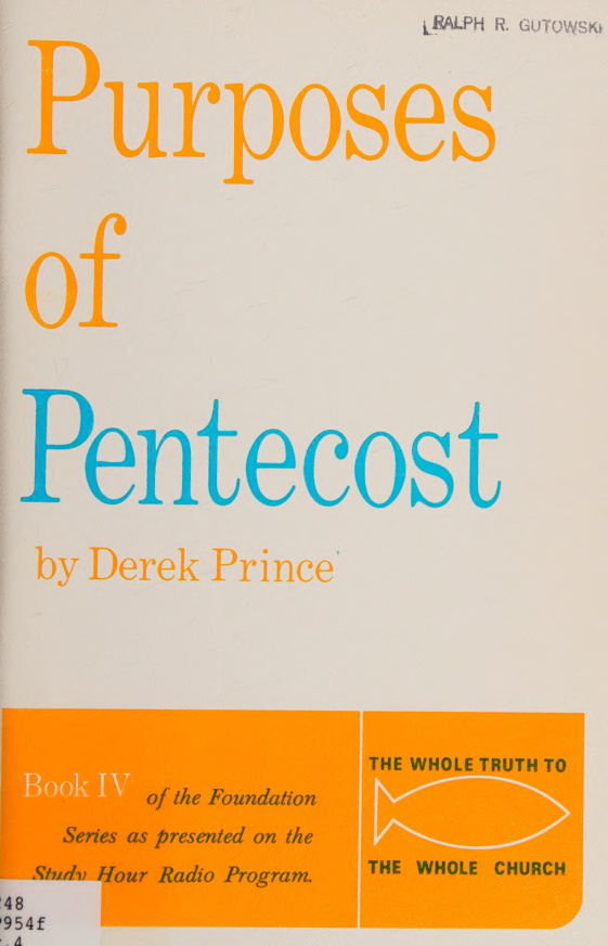 Purpose of pentecost Derek prince Kitap Kapağı