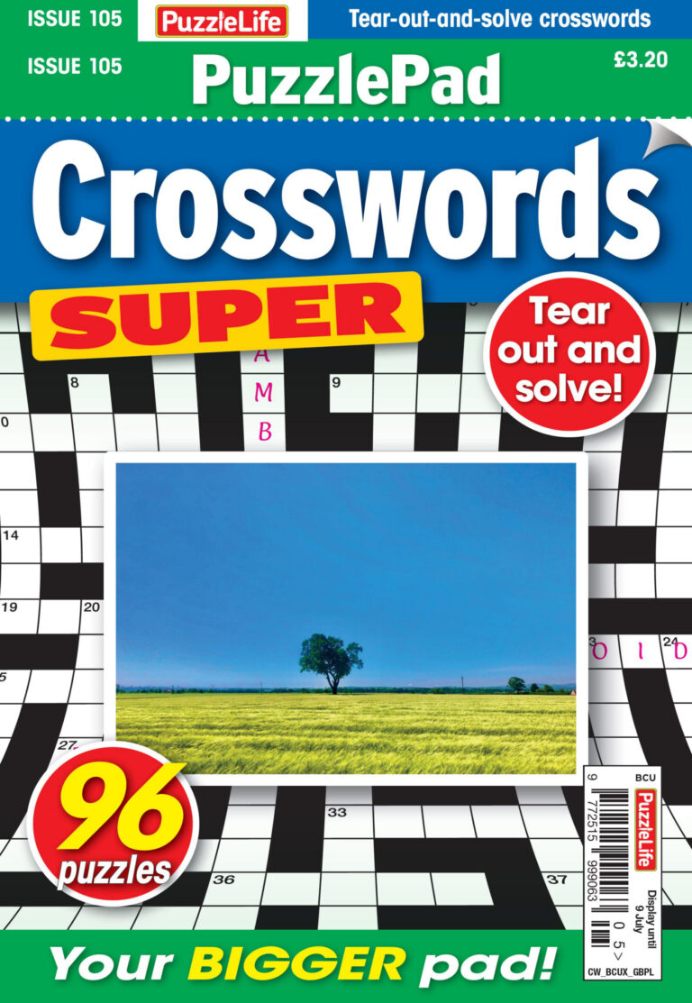 PuzzleLife PuzzlePad Crosswords Super Issue 105 2026 PuzzleLife PuzzlePad Crosswords Super Kitap Kapağı
