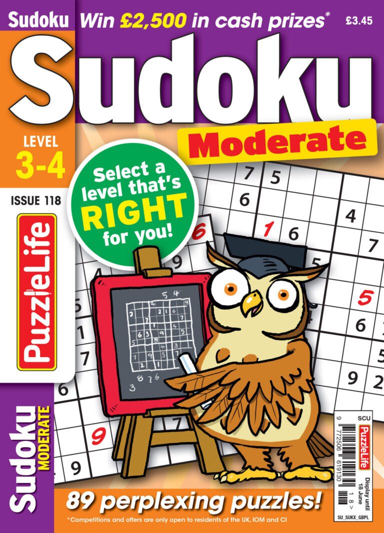PuzzleLife Sudoku Moderate Issue 118 2026 PuzzleLife Sudoku Moderate Kitap Kapağı