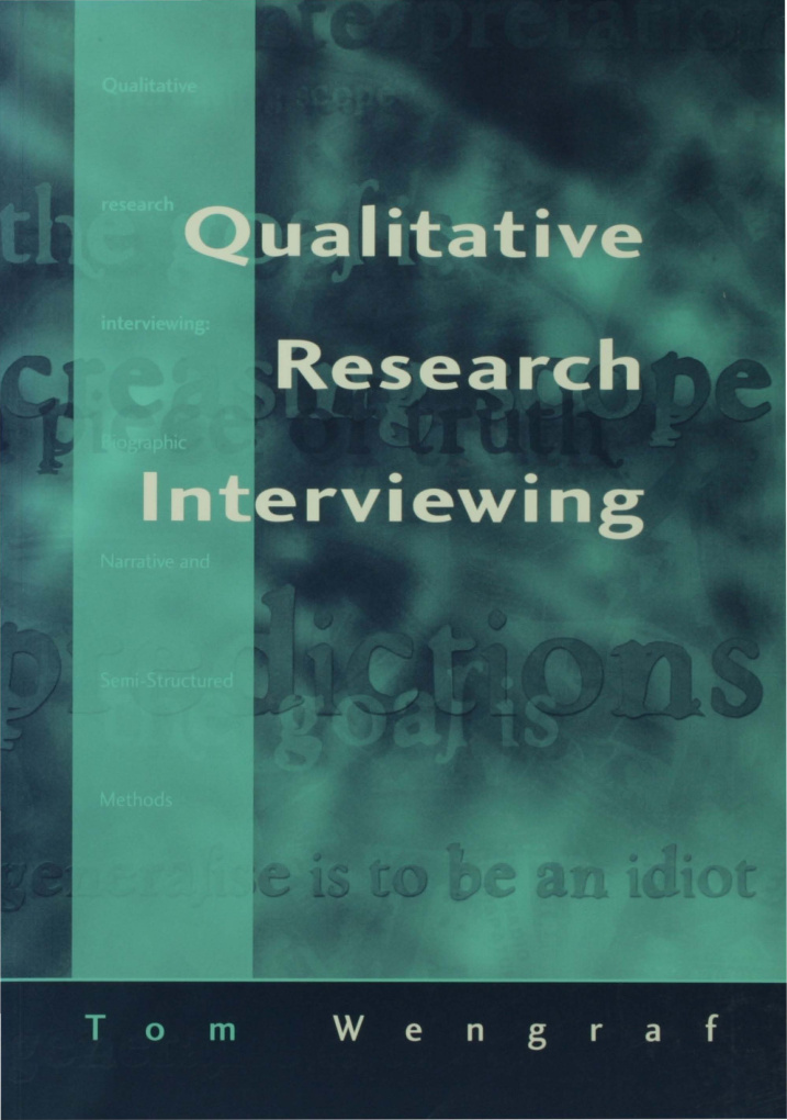 Qualitative Research Interviewing Tom Wengraf Kitap Kapağı
