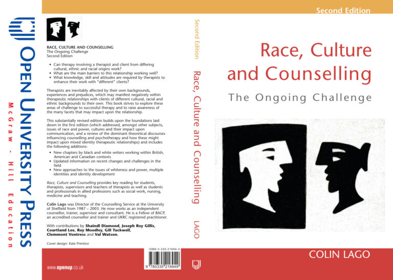 Race culture and counselling The Ongoing Challenge Colin Lago Kitap Kapağı