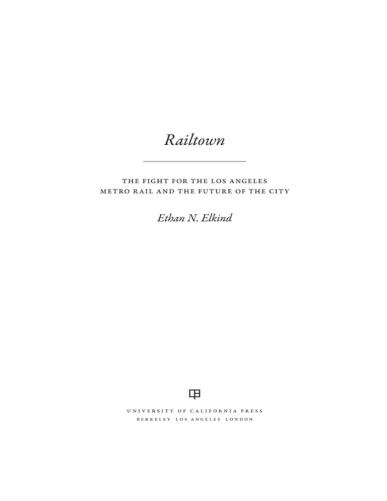 Railtown Ethan N Elkind Kitap Kapağı