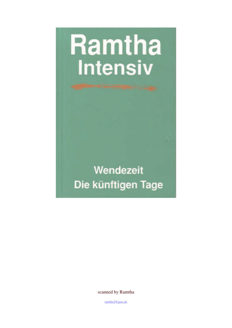 Ramtha Wendezeit Die kunftigen Tage German Edition Weinberg Steven Lee Kitap Kapağı