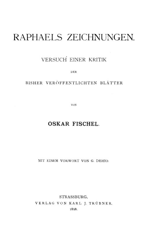 Raphaels Zeichnungen German Edition Oskar Fischel Kitap Kapağı
