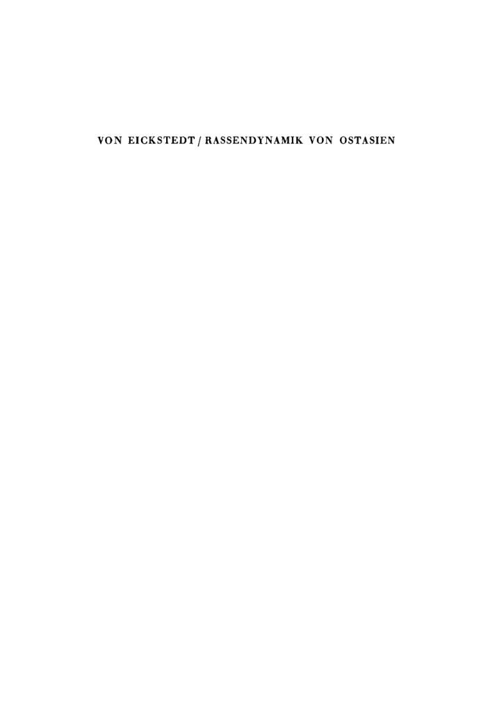 Rassendynamik von Ostasien German Edition Egon Eickstedt Kitap Kapağı