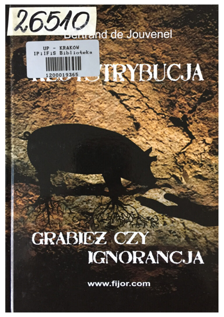 Redystrybucja Polish Edition Bertrand de Jouvenel Kitap Kapağı
