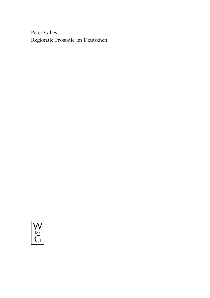 Regionale Prosodie im Deutschen Variabilitat in der Intonation von Abschluss und Weiterweisung German Edition Peter Gilles Kitap Kapağı