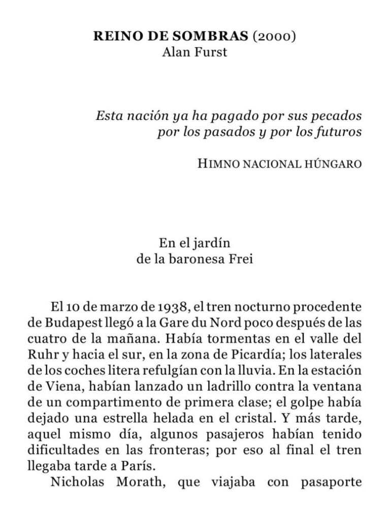 Reino de sombras Allan Furst Kitap Kapağı