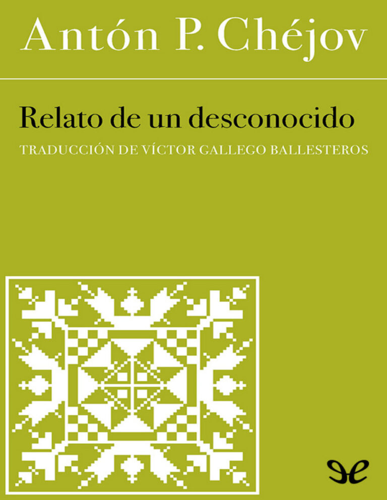Relato de un desconocido Anton Chejov Kitap Kapağı