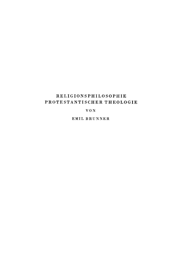Religionsphilosophie evangelischer Theologie German Edition Emil Brunner Kitap Kapağı