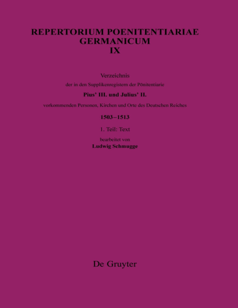 Repertorium Poenitentiariae Germanicum German Edition DHI Deutsches Historisches Institut Kitap Kapağı