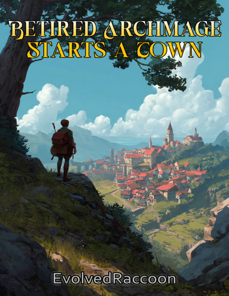Retired Archmage Starts a Town EvolvedRaccoon Kitap Kapağı