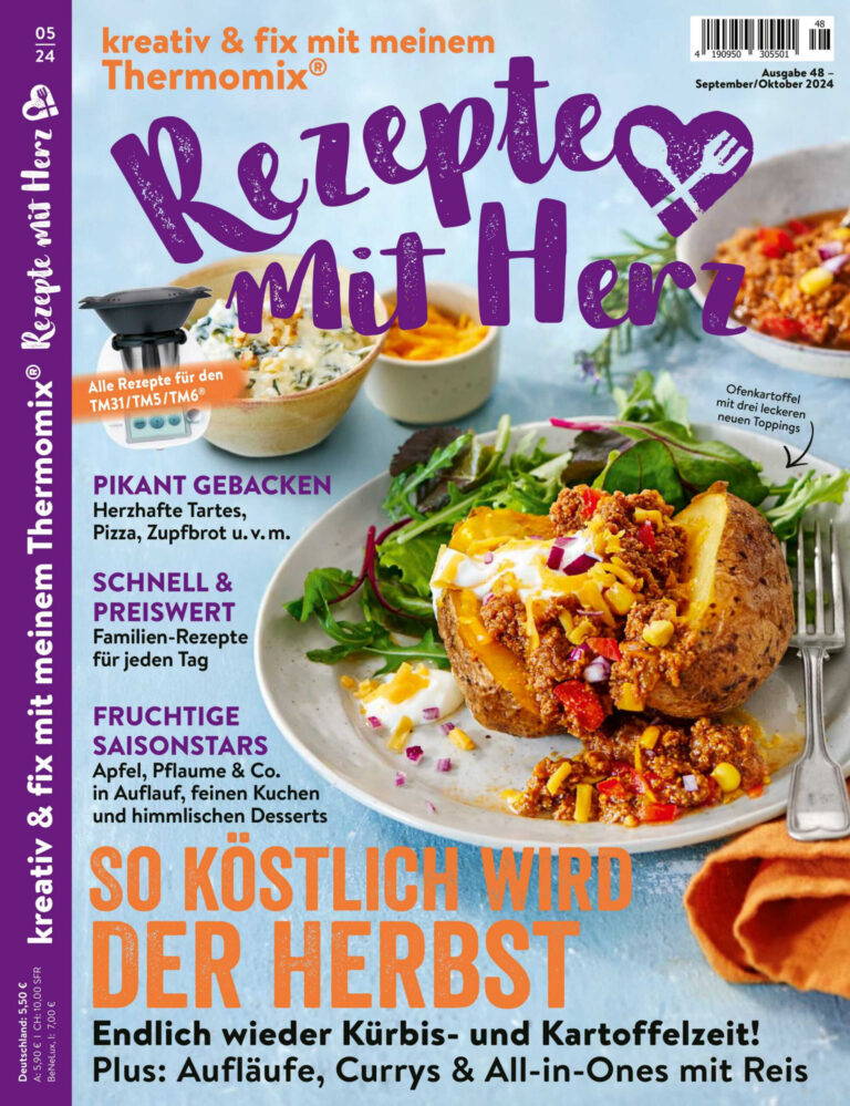 Rezepte mit Herz Nr 48 SeptemberOktober 2024 GER Rezepte mit Herz Kitap Kapağı