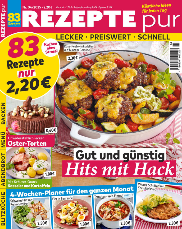 Rezepte pur April 2025 GER Rezepte pur Kitap Kapağı