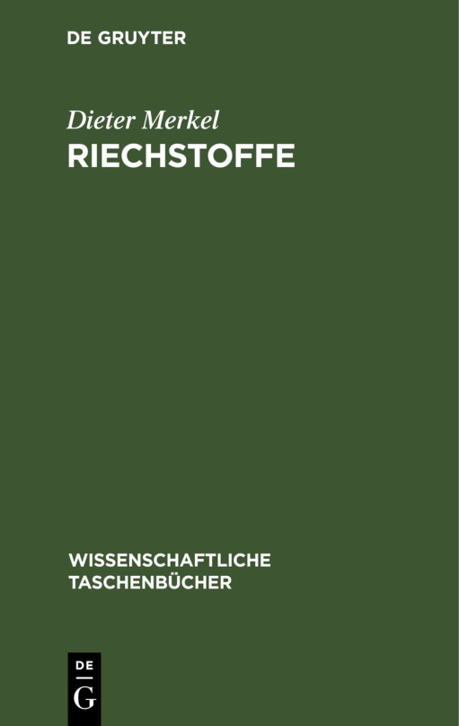 Riechstoffe German Edition Dieter Merkel Kitap Kapağı
