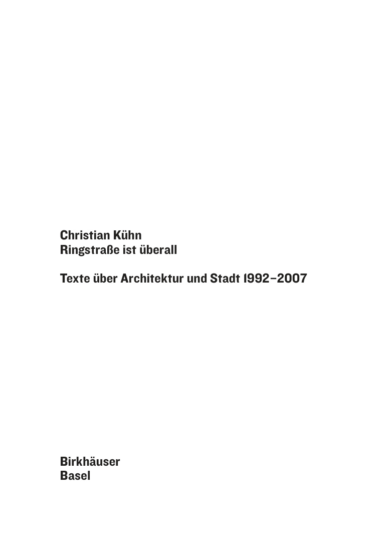 Ringstrasse ist uberall German Edition Christian Kuhn Kitap Kapağı