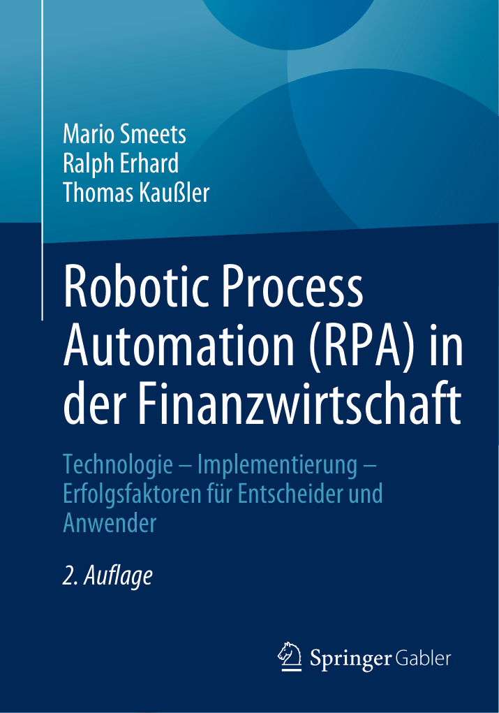 Robotic Process Automation in der Finanzwirtschaf German Edition Mario Smeets Kitap Kapağı