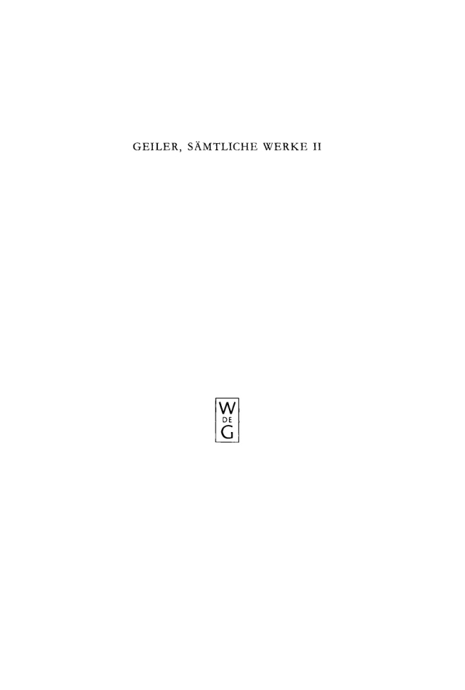 Samtliche Werke German Edition Johannes Geiler von Kaysersberg Kitap Kapağı