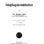 Sauglingskrankheiten German Edition Walter Birk Kitap Kapağı