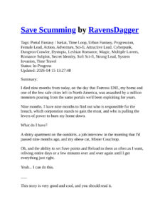 Save Scumming Book 1 RavensDagger Kitap Kapağı