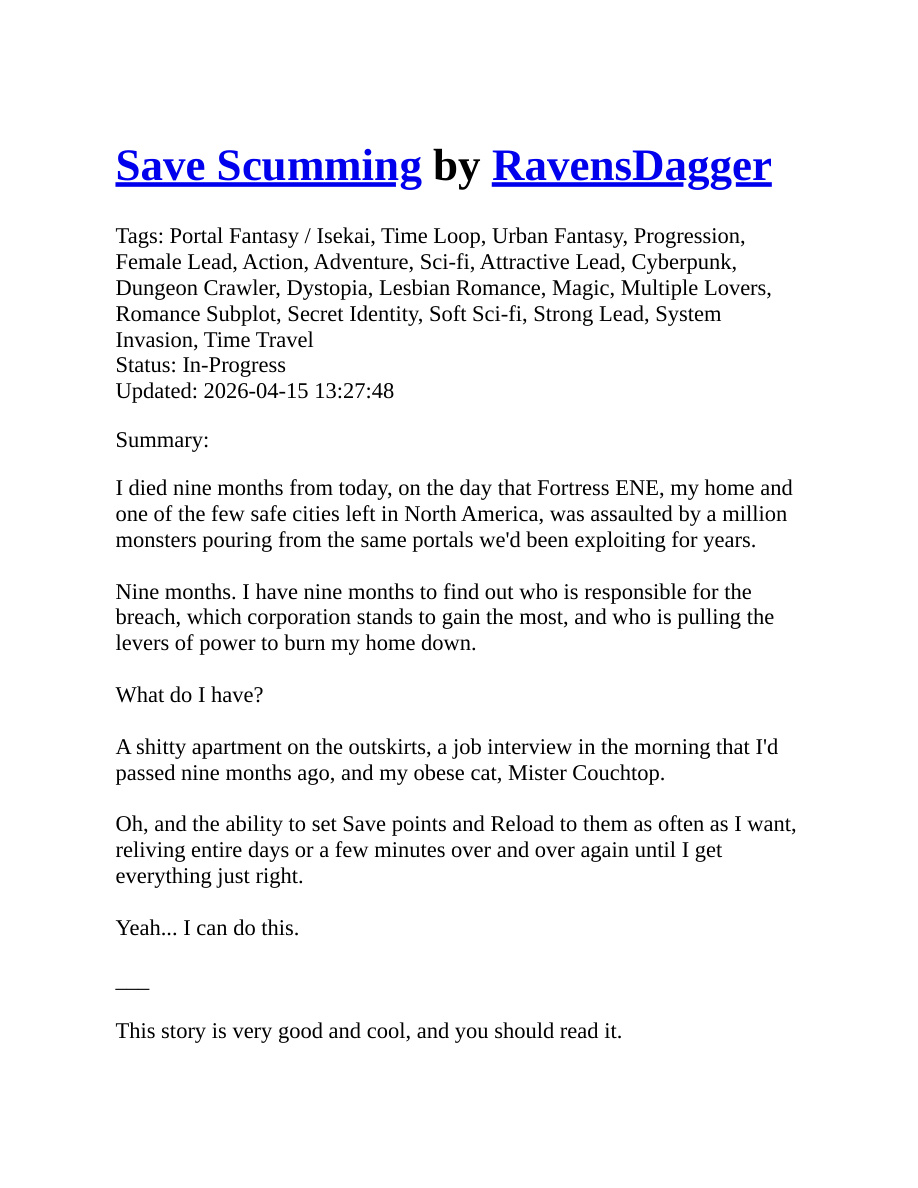 Save Scumming Book 1 PDF Download