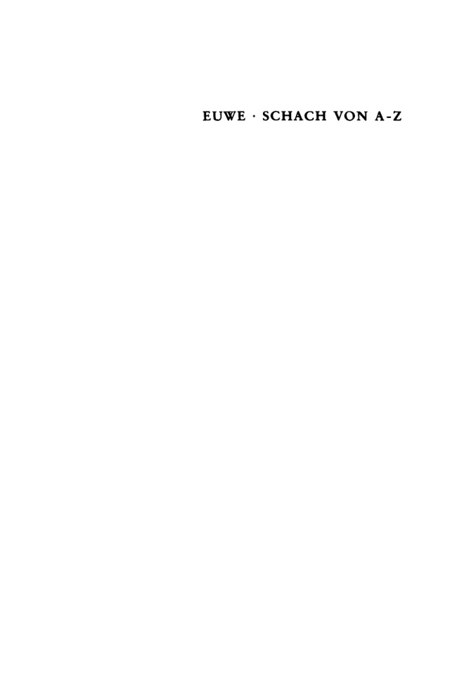 Schach von A Z German Edition Max Euwe Kitap Kapağı