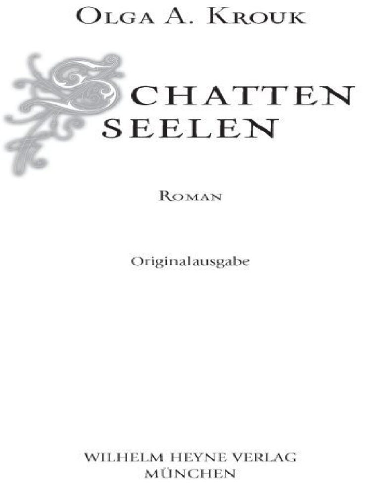 Schattenseelen 1 German Edition Krouk Olga A Kitap Kapağı