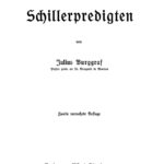 Schillerpredigten German Edition Julius Burggraf Kitap Kapağı