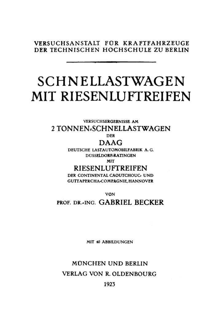 Schnellastwagen mit Riesenluftreifen German Edition Gabriel Becker Kitap Kapağı