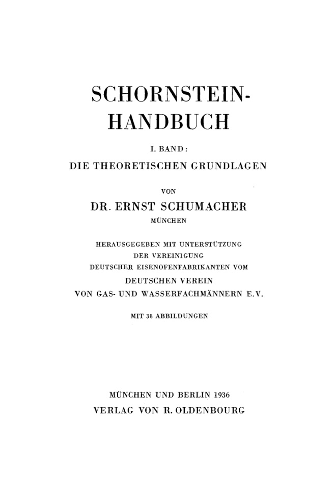 Schornstein Handbuch Band 1 Die theoretischen Grundlagen German Edition Ernst Schumacher Kitap Kapağı