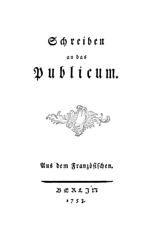 Schreiben an das Publicum German Edition Gotthold Ephraim Lessing Kitap Kapağı