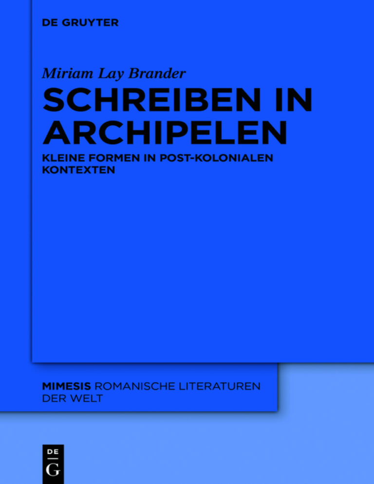 Schreiben in Archipelen German Edition Miriam Lay Brander Kitap Kapağı