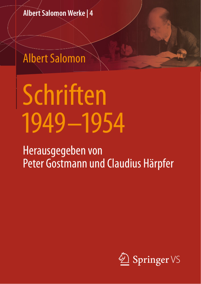 Schriften 1949 1954 German Edition Albert Salomon Kitap Kapağı