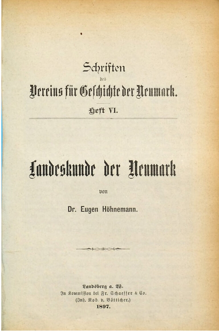 Schriften des Vereins fur Geschichte der Neumark German Edition Eugen Hohnemann Kitap Kapağı