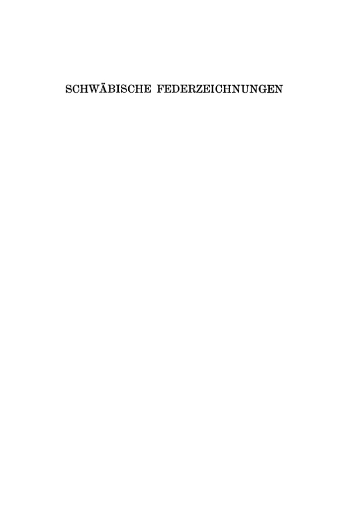 Schwabische Federzeichnungen German Edition Hellmut Lehmann Haupt Kitap Kapağı