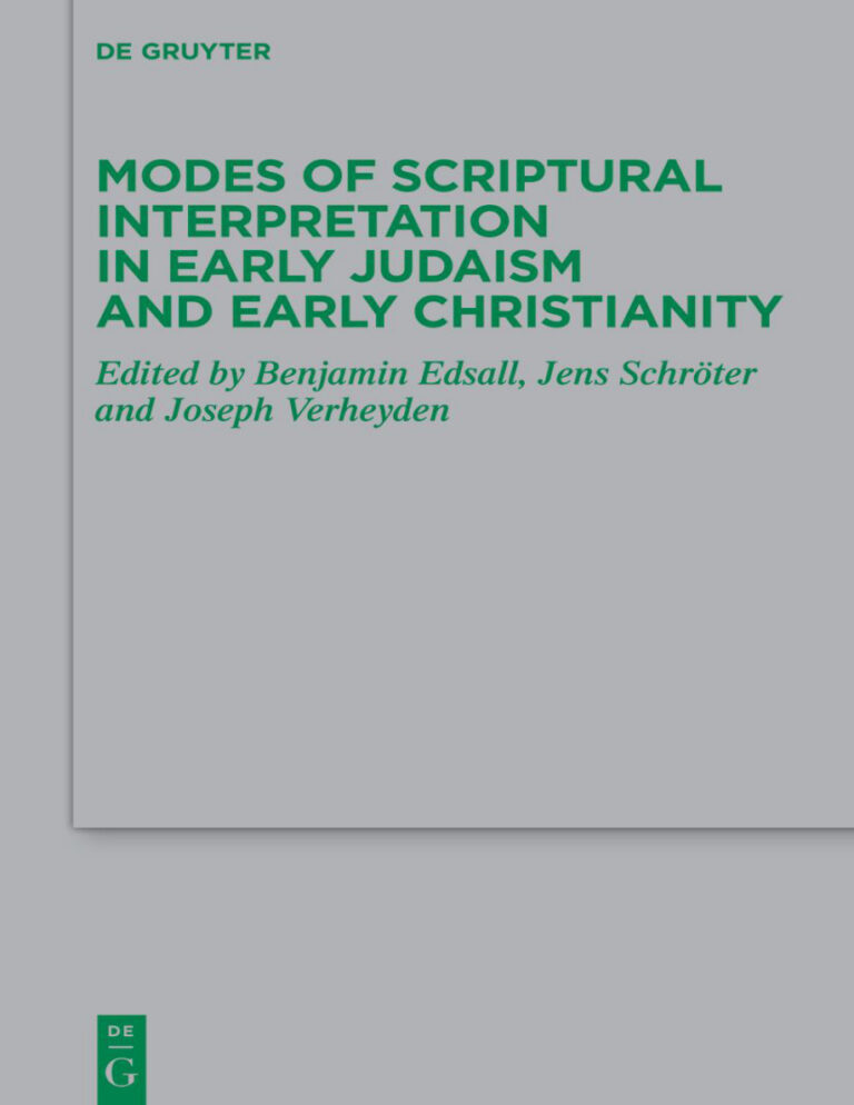 Scriptural Interpretation in Early Judaism Benjamin Edsall Kitap Kapağı