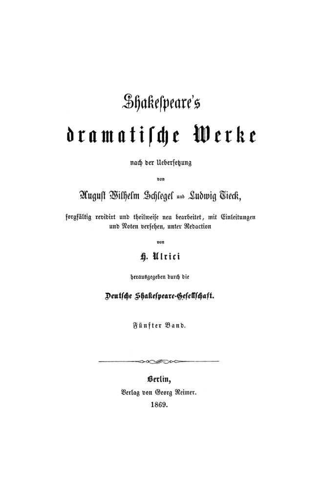 Shakespeares dramatische Werke German Edition A Schmidt Kitap Kapağı